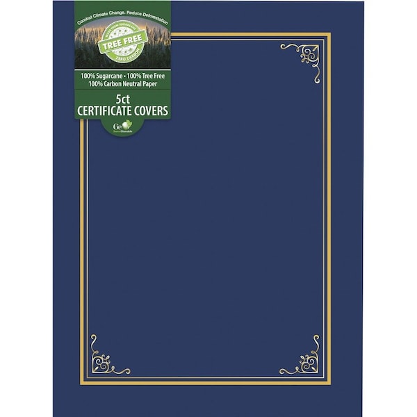 Geographics Document Cover, Tree Free, 8-3/4"Wx11-1/4"Lx1/4"H, Navy GEO49017 - main